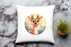 Cute Baby Deer Woodland Clipart Sublimation PNG Product Image 3