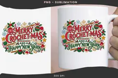 Christmas crochet png design for T-shirts Product Image 3