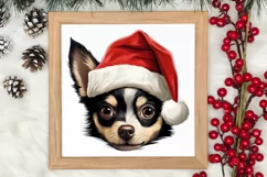 Christmas Peeking Dogs Clipart, Christmas PNG Product Image 3