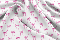 Pink Ribbon Bow Seamless Pattern, Digital Paper Product Image 3