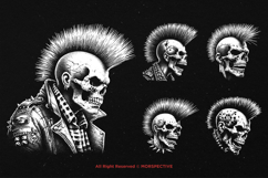 10 Bundle Dark Art Punk Skull Head skeleton Gothic Horror Product Image 5