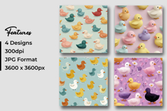Cute Ducklings Pattern Digital Paper Product Image 3