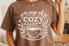A Cup Of Cozy Svg, Tea Lover Svg, Tea Time Svg, Tea Cup Svg. Product Image 4