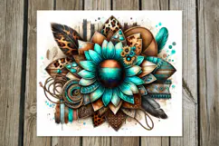 Western sunflowers | straight skinny tumbler sublimation PL Product Image 3