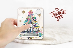 Pink Christmas Tree Money Card, Christmas Money Holder Print Product Image 3