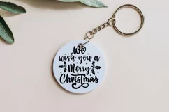 We wish you a merry christmas SVG, Christmas Keychain Svg Product Image 3