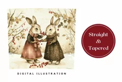 Vintage Christmas Tumbler Wrap, Winter Forest Sublimation Product Image 3