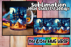 Colorful dreams 11oz 15oz sublimation wrap, Ghost Product Image 1