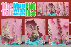 Hole in Wall 3D Animals Mug Wrap - 11oz &amp; 15oz Product Image 1