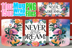 Graceful days sublimation mug wrap, Quote Product Image 1