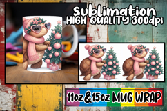 Cozy vibes 11oz 15oz mug wrap, Turtle Product Image 1