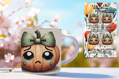 CUSTOM PNG Mug Wrap Design 11oz , Cute Pumpkin Product Image 1