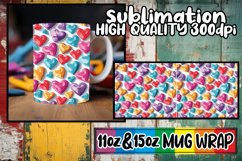 Holiday Mug Wrap with 3D Heart Pattern - Love Theme Product Image 1
