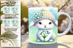 Lovely 11oz Mug Wrap Png Artwork , Cute Animals Product Image 1