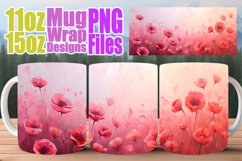 Radiant Spring Blossom Mug Wraps 11oz 15oz - Floral Fantasy Product Image 1