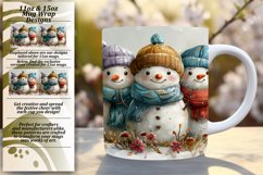 Winter Gingerbread Mug Wrap 11oz/15oz Sublimation Art Product Image 1