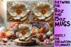 Elegant Bloom Paradise: 3D Mug Sublimation Product Image 1