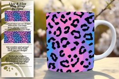 Leopard Pattern Mug Wrap - Colorful Gradient 11oz 15oz Product Image 1