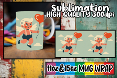 Peaceful moments 11oz 15oz mug wrap, Cupid Product Image 1