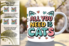 Fresh 11oz Mug Wrap Png Artwork , Cat Quote Product Image 1