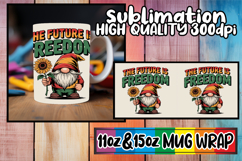 Cheerful sunsets 11oz 15oz sublimation wrap, Juneteenth Product Image 1