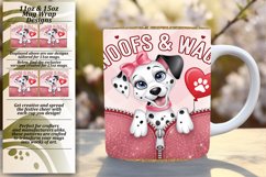 Stylish 11oz Mug Wrap Png Artwork , Valentines Product Image 1