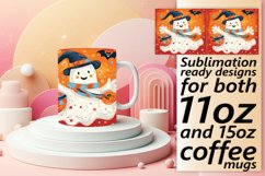 15x Ghost Mug Wrap Bundle , Halloween Fun 11oz 15oz, Fall Product Image 9