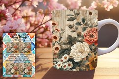 Spring Flower Pattern Mug Wrap Product Image 1