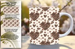 Inspiring 15oz Mug Wrap Png Template , Heart Product Image 1