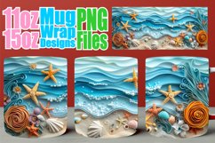 Summer Seas 3D Mug Wrap - Ocean Sublimation Product Image 1