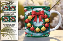 Joyful 15oz Mug Wrap Png Artwork , 3D Xmas Product Image 1