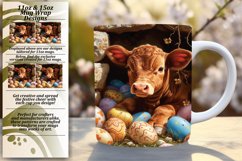 Spring Easter Hole Mug Wrap, 3D Bunny Product Image 1