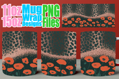 Pure elegance sublimation 11oz 15oz mug wrap, Leopard Prints Product Image 1
