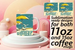 Summer Retro Splash: Sublimated Mug Wrap Product Image 1