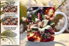 Creative 15oz Mug Wrap Png Artwork , USA Flag Product Image 1