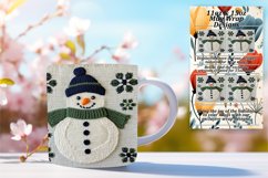 Sublimation 15oz Mug Wrap Png Design , Snowman Product Image 1