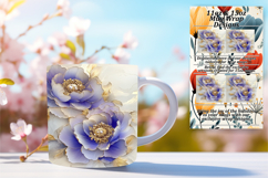 Fresh 11oz Mug Wrap Png Artwork , 3D Flower Product Image 1