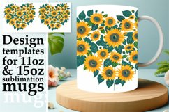 Heart Made of Flowers Mug Wrap Sublimation Art Product Image 1