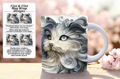 Whisker Wonderland: 3D Cat Wrap Mug - Sublimation Product Image 1