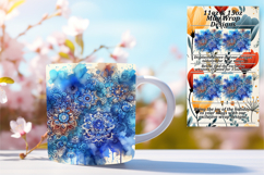 Trendy 15oz Mug Wrap Png Design , Watercolor Patter Product Image 1