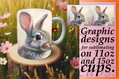 Springtime Bunny Magic: Vibrant Mug Wrap Product Image 1