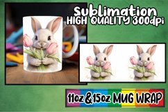 Springtime Rabbit Sublimation Mug Art Product Image 1