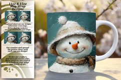 Holiday Snowman Mug Wrap Sublimation 11oz 15oz Product Image 1
