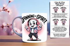 RADIANT PNG Mug Wrap Design 15oz , Funny Ghost Product Image 1