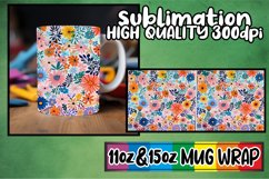 Spring Abstract Pattern Mug Wrap Sublimation 11oz 15oz Product Image 1