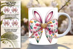 VIBRANT 11oz Mug Wrap PNG Template , Easter Bunny Product Image 1