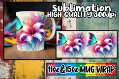 Luminous moments 11oz 15oz sublimation wrap, Butterfly Product Image 1
