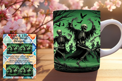 Elegant 11oz Mug Wrap Png Template , Horror Halloween Product Image 1