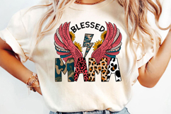 Blessed Mama Sublimation, Retro Mama Png Product Image 3
