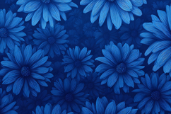 Blue Floral Pattern Background with Detailed Petal Artwork Product Image 1